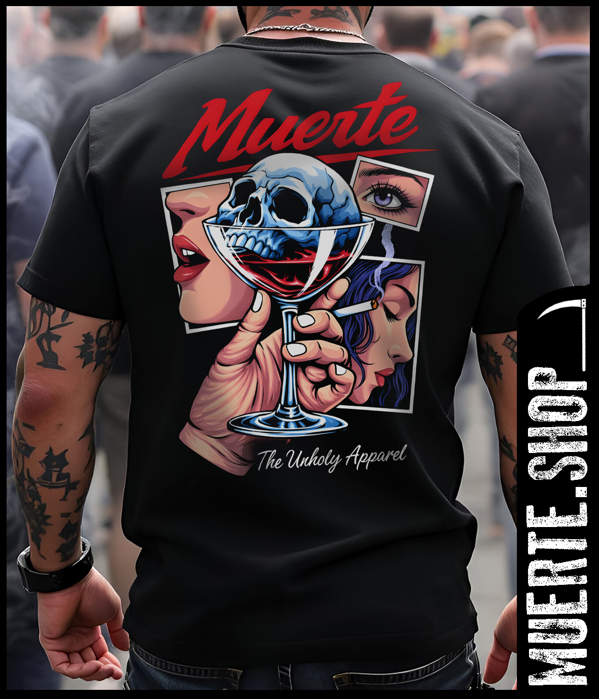 Черна тениска MUERTE.. Черна тениска MUERTE..